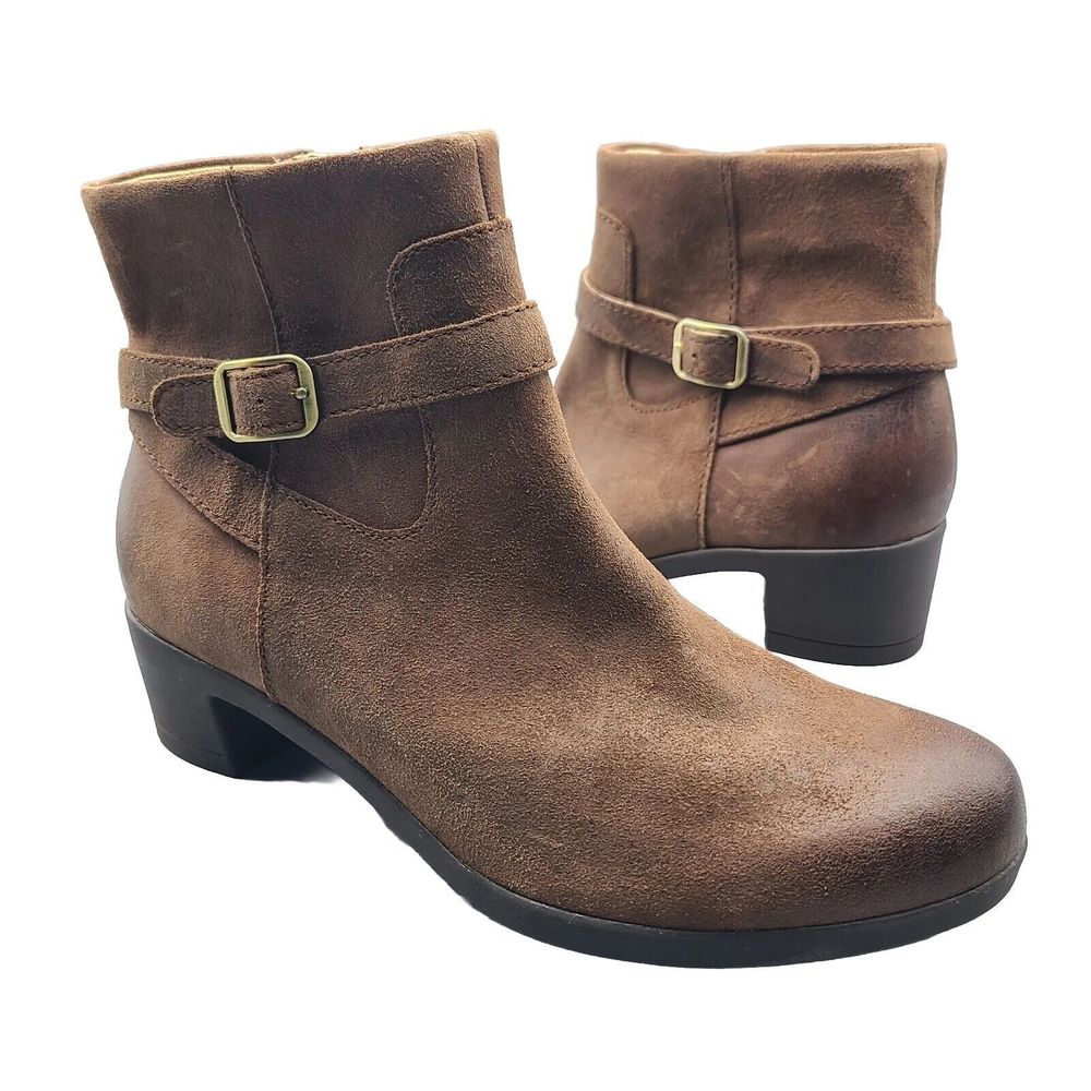 Dansko Womens Ankle Boots Cagney Burnished Brown Nubuck Size 37 &38 Mismatched